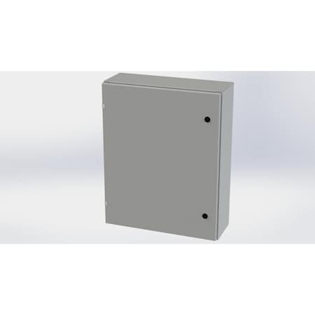 Saginaw Control & Engineering 1/4 Turn Latch Electrical Enclosures, 30 in H, 8 in D, 24 in W, NEMA 3R, 4, 12, 13, Carbon Steel SCE-30EL2408LP